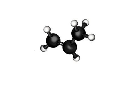 The molecular structure of Propene and formula structure