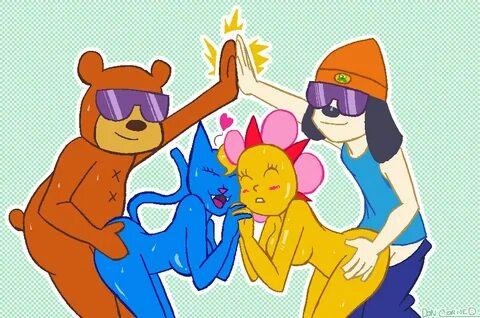 Xbooru - 2 girls katy kat nipples nude parappa parappa the r