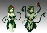 Biollante Kaiju Girl Rose 1st form and 2nd form by TSURUGIKN