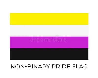 Non-Binary Pride Flag. Symbol of LGBT Community. Vector Flag