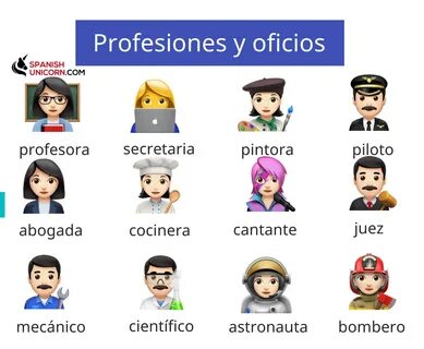 Profesiones en español - vocabulario, actividades, audio