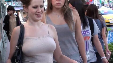 Candid Busty Braless Girl W Hard Nipples And Boobs Fr. 