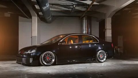 Скачать обои черный, тюнинг, volkswagen, профиль, black, фол