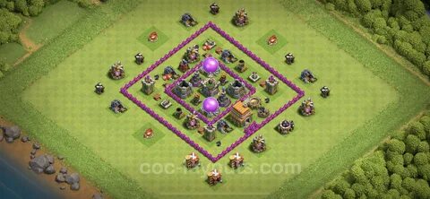 Farming Base TH6 Max Levels with Link, Anti Everything - Tow