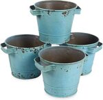 Outlet sale feature 4 Pack Small Galvanized Buckets inch Tin