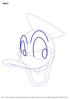 Step by Step How to Draw Donald Duck Face from Mickey Mouse 