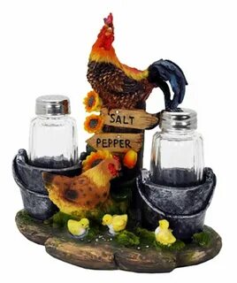 Buy SPICE TO CROW ABOUT ROOSTER CHICKEN SALT PEPPER SHAKERS 