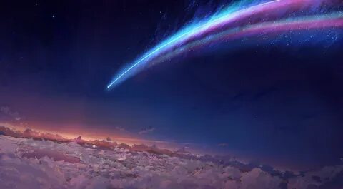 #clouds #comet Kimi no Na Wa #sky Your Name #720P #wallp. Fo