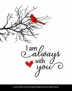 I Am Always With You Printable Cardinal Sign Red Bird Etsy R