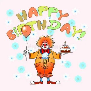 Happy birthday clown03 stock vector. Illustration of costume