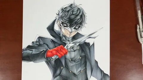 Drawing Persona 5 ( ペ ル ソ ナ 5 ) Joker - Protagonist - YouTub