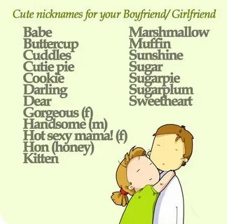 Cute Nicknames For Your Girlfriend/Boyfriend - EnglHub