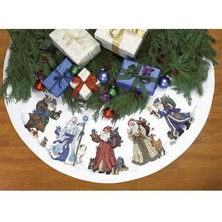 St. Nicholas Counted Cross Stitch Tree Skirt Kit