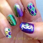Log in - Instagram Carnival nails, Mardi gras nails, Holiday