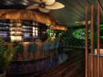Parc Office Designs Tiki Bar for Royal Caribbean Cruise Ship