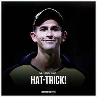 Ashton Agar is the second Australian to take a T20I hat-tric