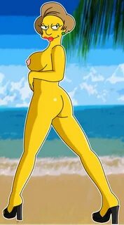 Edna Krabappel Nipples Nude Tits Solo Your Cartoon Porn