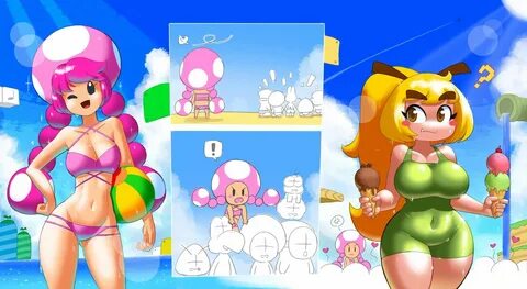 Toadette and Goombella by Minus8 Minus8 Super mario art, Nin