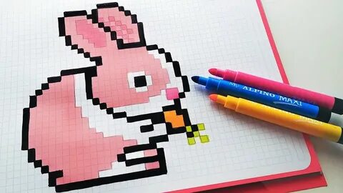 how to Draw Cute Bunny - Hello Pixel Art by Garbi KW - YouTu