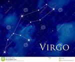 Constellation Virgo stock illustration. Illustration of cons