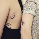 Freundschaftstattoo Frauen Avocado Hälften Arm #tattoo Avoca
