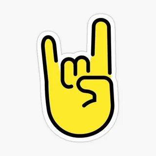 Sticker " Rock and Roll Horns Emoji Sticker ", par EmojiWorl