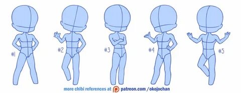 Chibi poses reference (chibi base set #8) by Nukababe Chibi 