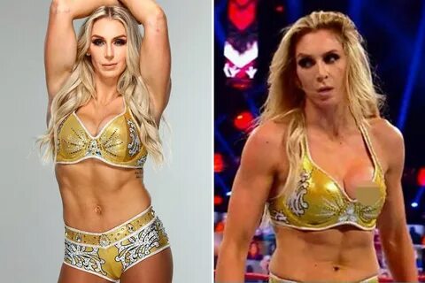 Charlotte Flair in wardrobe malfunction forcing WWE to cover