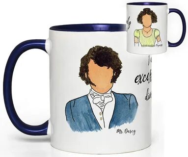 Book Quote Mug Fan Gift Pride and Prejudice Elizabeth & Mr. 