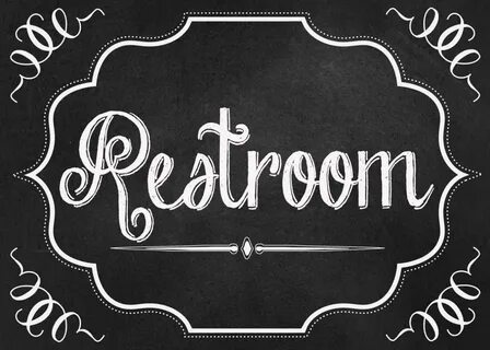 Popular items for reception chalkboard on Etsy Restroom sign