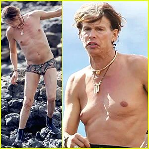 Steven Tyler: Speedo Snorkeling in Hawaii! Shirtless, Steven