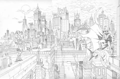 Gotham City Gotham city, City drawing, Gotham