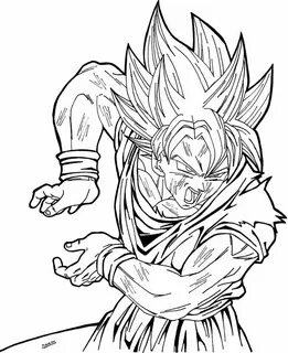 goku super saiyan injured 02 by moncho-m89 Goku drawing, Dra