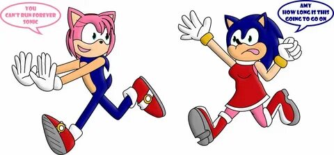 Sonic Amy Chase by MattMiles -- Fur Affinity dot net