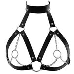 Leather Body Harness Bra for Women's Faux Leather Harness Pu