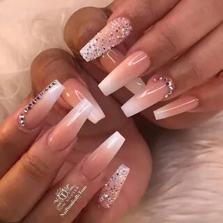 @cookiepower50 Gem nails, Long acrylic nails coffin, Diamond