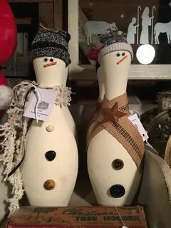 Bowling pin snowmen Bowling pin crafts, Christmas crafts diy