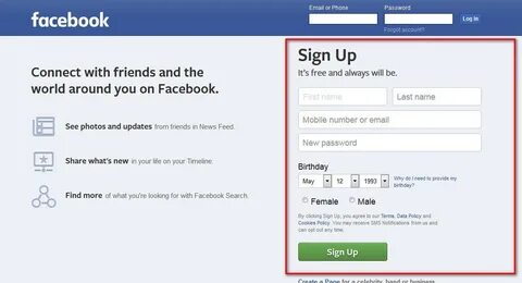 Facebook Sign Up - Step by Step Guide - Updated(2019)