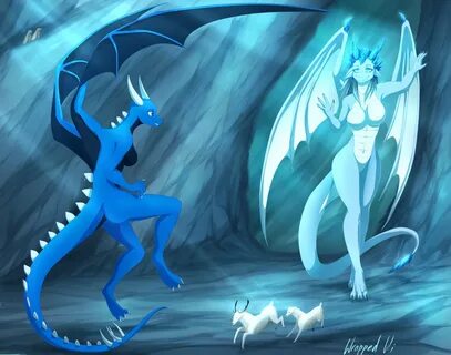 Commission Ice dragoness by WrappedVi -- Fur Affinity dot ne