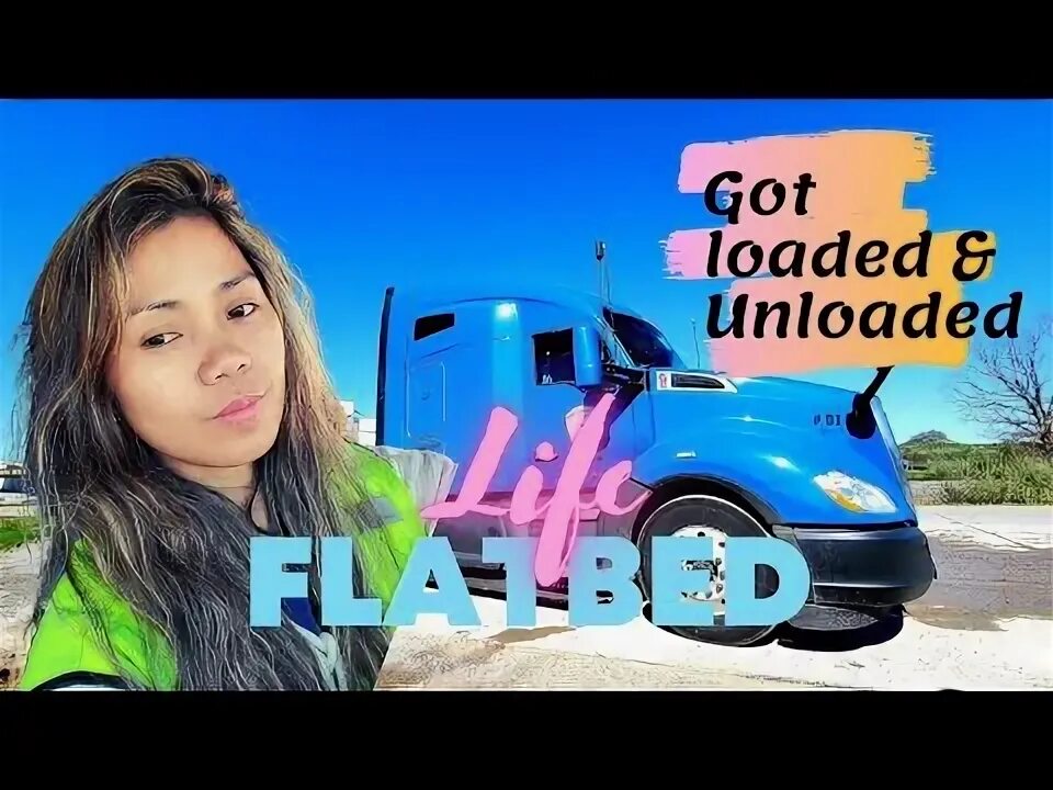 Filipina/ Female Flatbed Driver Unloading and Picking up Lum