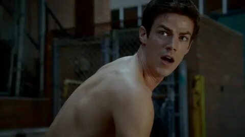 Grant Gustin - Shirtless in "The Flash"