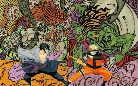 naruto, Vs, Sasuke, Art, Battle, Weapons Wallpapers HD / Des