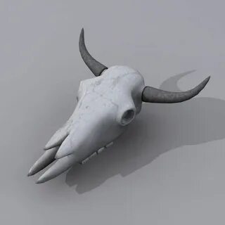 Cow Skull 3D Obj - 3D Model Cow skull, Cow, Skull