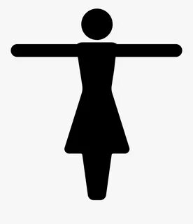 Arms Out Female Symbol - Woman Symbol Clip Art , Free Transp