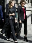 Queen Letizia wows in a SEXY figure hugging leather top in M