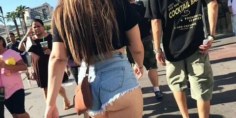 Butt Cheeks Busting Out - Candid Creeps