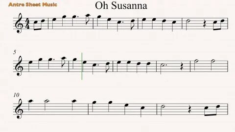 Oh Susanna- Easy Flute Sheet Music - YouTube