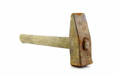 Old hammer. Old smith hammer isolated on a white background 