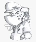 Graffiti Characters Spray Can - Gangster Cartoon Character D