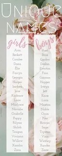 50 Unique Baby Names to Make You Think Twice Middle names fo